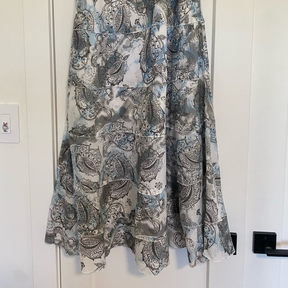 Aventura Paisley‎ Print Organic Cotton Boho Maxi Long Flowy Skirt Size Small - Picture 2 of 5